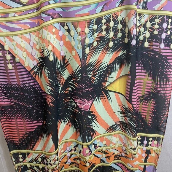 Babalú Swimwear Cover-Up Sheer Palm Print Beach Pool Resort - Picture 2 of 3